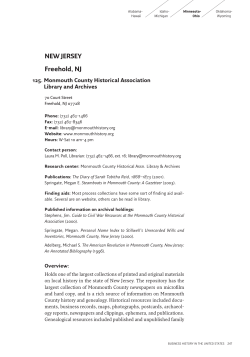 NEW JERSEY Freehold, NJ - German Historical Institute