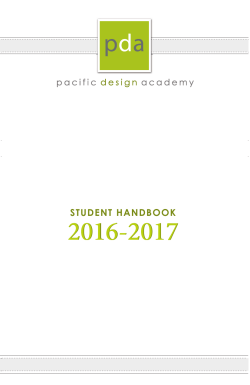 student handbook - Pacific Design Academy