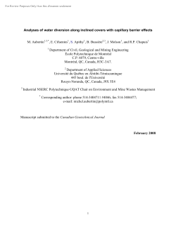 Analyses of water diversion along inclined covers with capillary