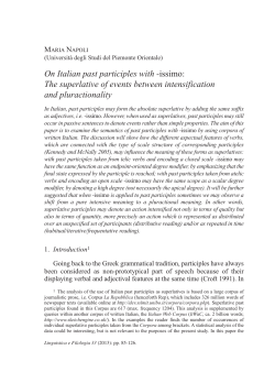 On Italian past participles with -issimo