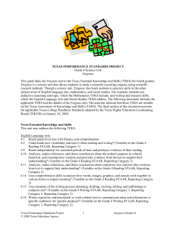 Enigmas - Texas Performance Standards Project