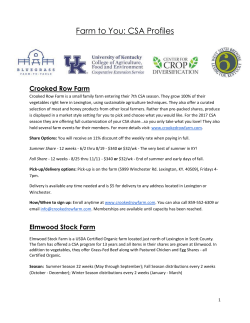 List of Participating CSAs