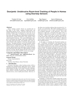 Doorjamb: Unobtrusive Room-level Tracking of People in Homes