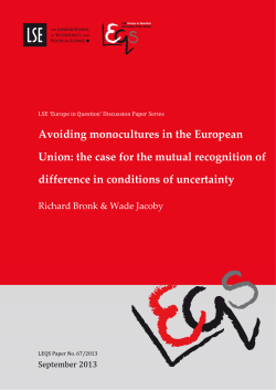 Avoiding monocultures in the European Union: the case for