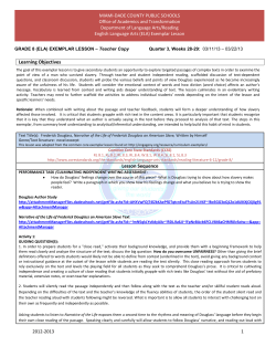 Learning Objectives Lesson Sequence