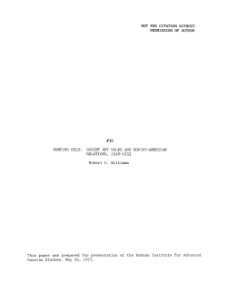 30 dumping oils: soviet art sales and soviet