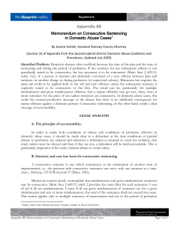 8B Memorandum on Consecutive Sentencing in Domestic Abuse