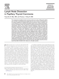 Lymph Node Dissection in Papillary Thyroid Carcinoma