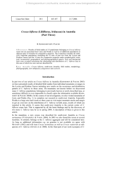 Crocus biflorus (Liliiflorae, Iridaceae) in Anatolia (Part