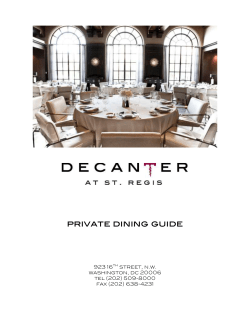 private dining guide - Decanter at St. Regis