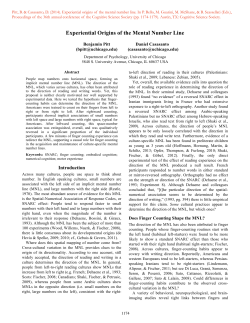 Experiential Origins of the Mental Number Line