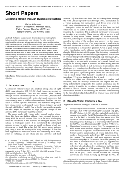 Detecting motion through dynamic refraction - Technion