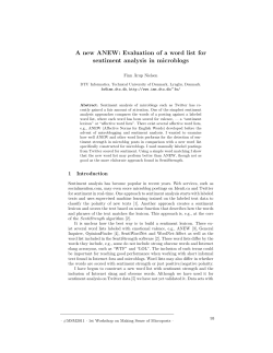 Evaluation of a word list for sentiment analysis in