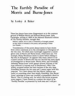 The Earthly Paradise of Morris and Burne:Jones