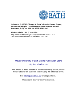 Opus: University of Bath Online Publication Store http://opus.bath.ac