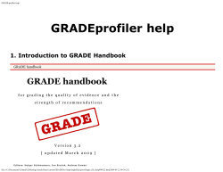 GRADEprofiler help - World Health Organization