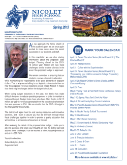 Spring 2015 Edition - Nicolet High School