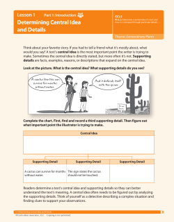 Determining Central Idea and Details