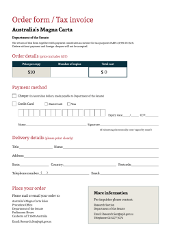 Australia`s Magna Carta - Parliament of Australia