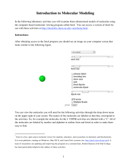 Introduction to Molecular Modeling
