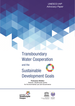 Transboundary Water Cooperation Sustainable Development Goals
