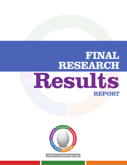 FINAL RESEARCH - Coalition For Sustainable Egg Supply