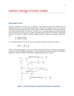 Lattice Energies