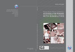 Making Mobile Phones and Services Accessible for Persons