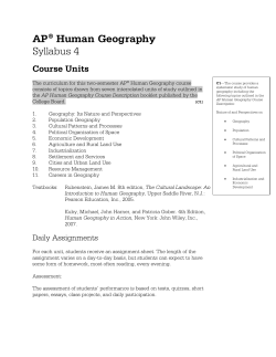ap human geography - AP Central