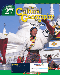 Chapter 27: The Cultural Geography of East Asia