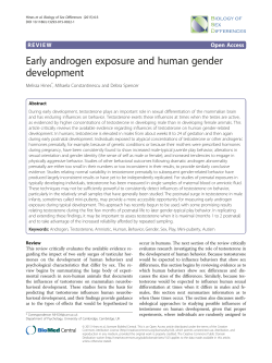 Early androgen exposure and human gender development