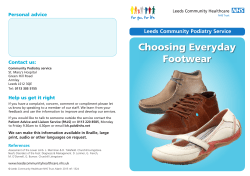 Choosing Everyday Footwear - Leeds Community Healthcare