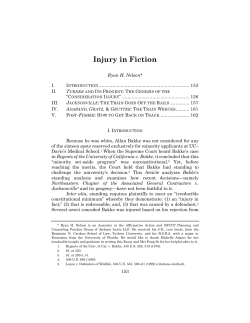 Injury in Fiction