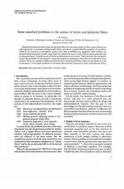 Some unsolved problems In the science of nylon and polyester fibres