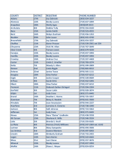 COUNTY DISTRICT REGISTRAR PHONE NUMBER ﻿Adams 17th