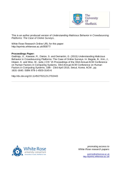 Understanding Malicious Behavior in Crowdsourcing Platforms: The