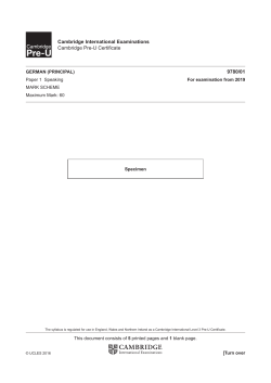 2019 Specimen Mark Scheme 1