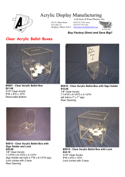 Acrylic Display Manufacturing