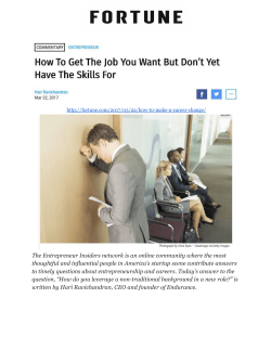 The Entrepreneur Insiders network is an online community where