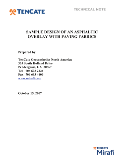 sample design of an asphaltic overlay with paving fabrics