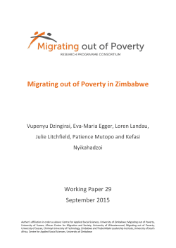 Migrating out of Poverty in Zimbabwe [PDF 914.05KB]