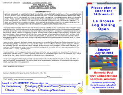 Entry Form - US Log Rolling Association