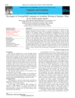 The Impact of Texting/SMS Language on Academic Writing of