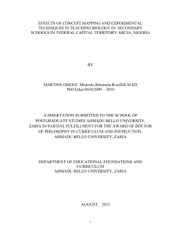 effects of concept mapping and experimental techniques in teaching
