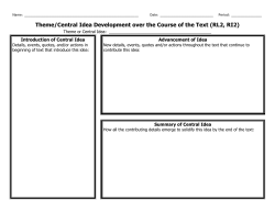 Central Idea Development Graphic Organizer