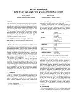 Micro Visualizations: Data-driven typography and