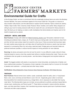 Environmental Guide for Crafts