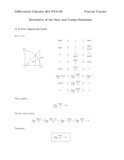 Derivative of Sine and Cosine