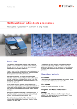 Gentle washing of cultured cells in microplates Using the HydroFlex
