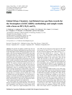 Global OZone Chemistry And Related trace gas Data records for the